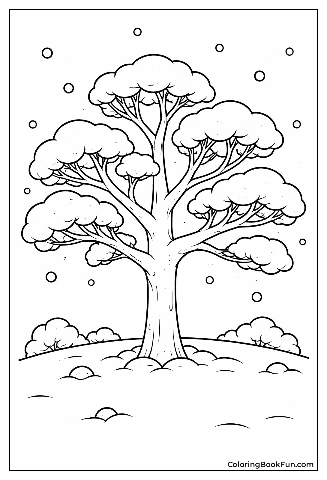 Snowy Winter Tree Branches