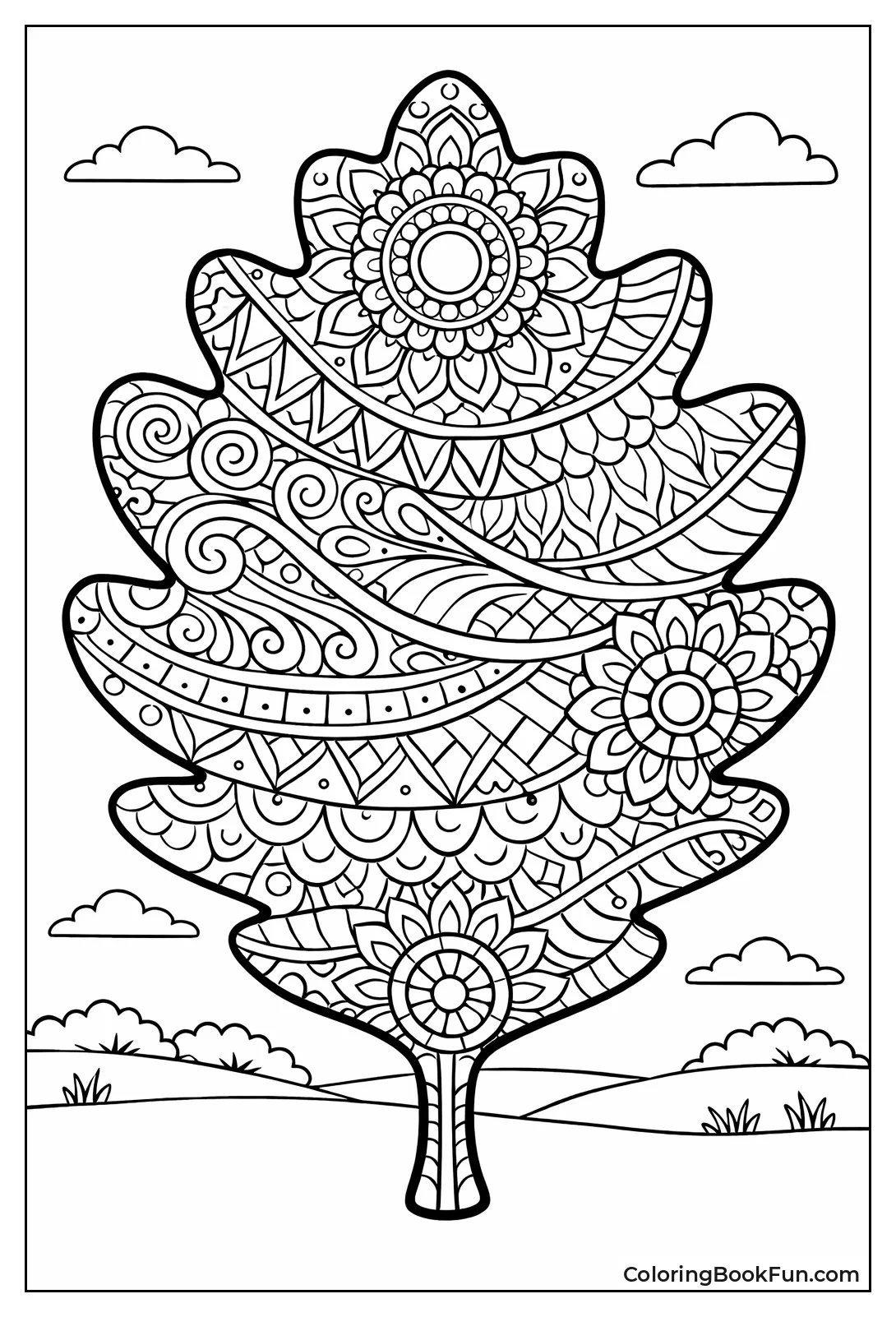 Zentangle Oak Leaf Patterns