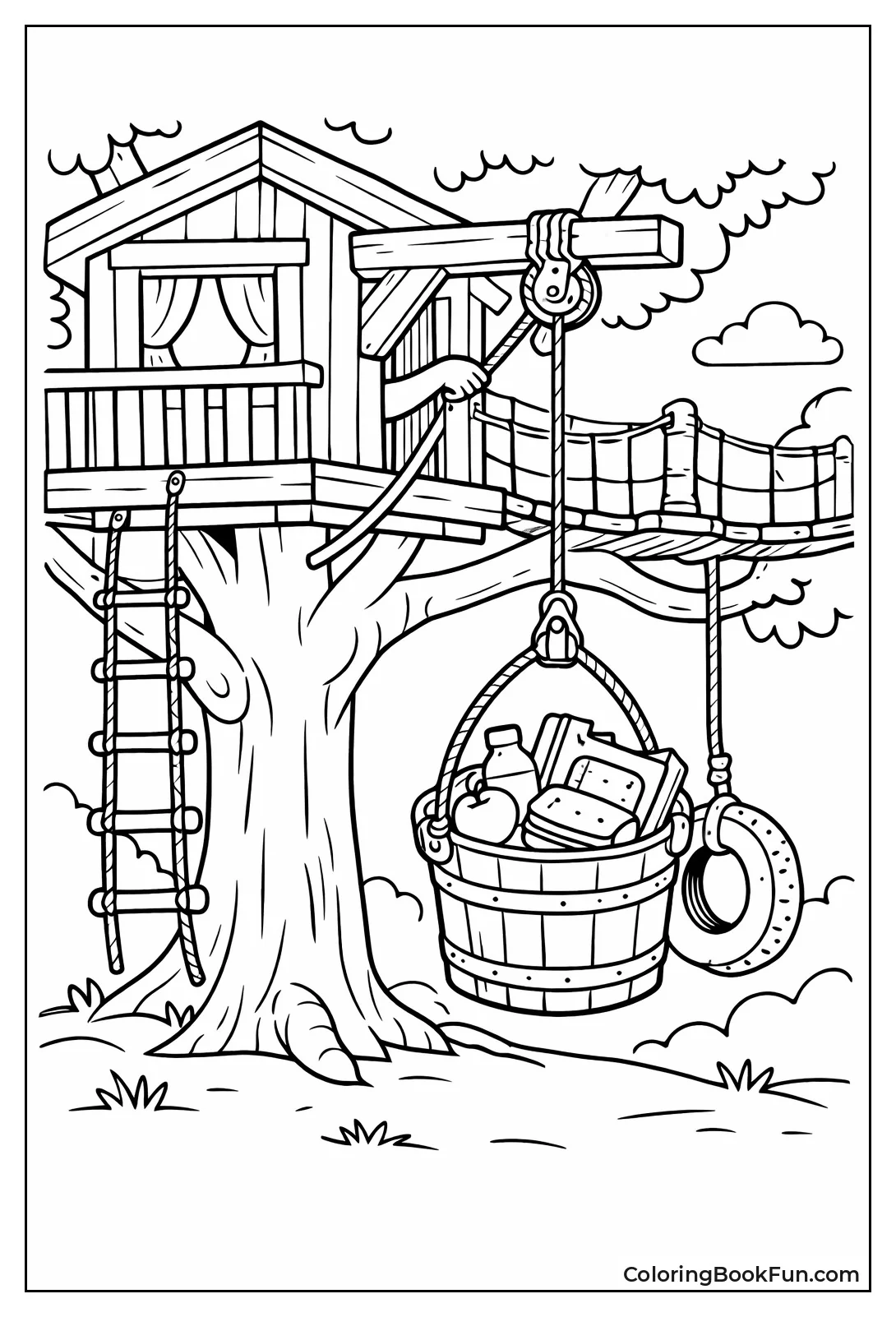 Bucket Pulley to Treehouse