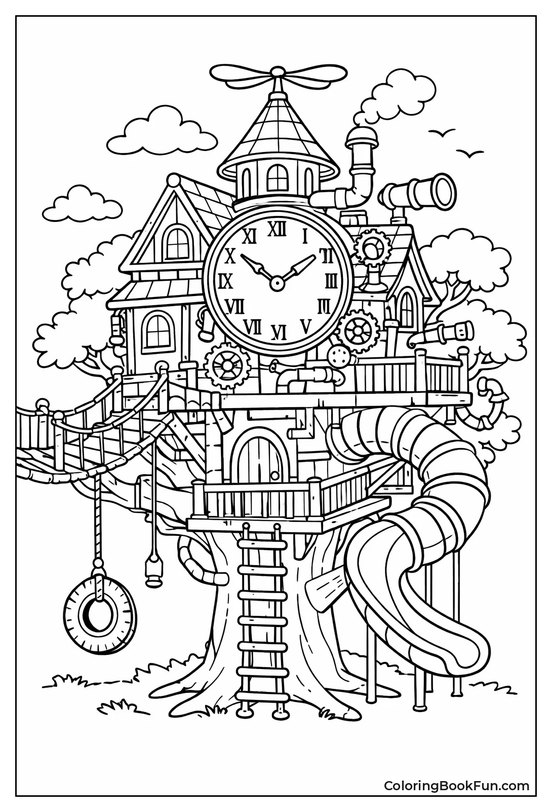 Steampunk Gears Treehouse