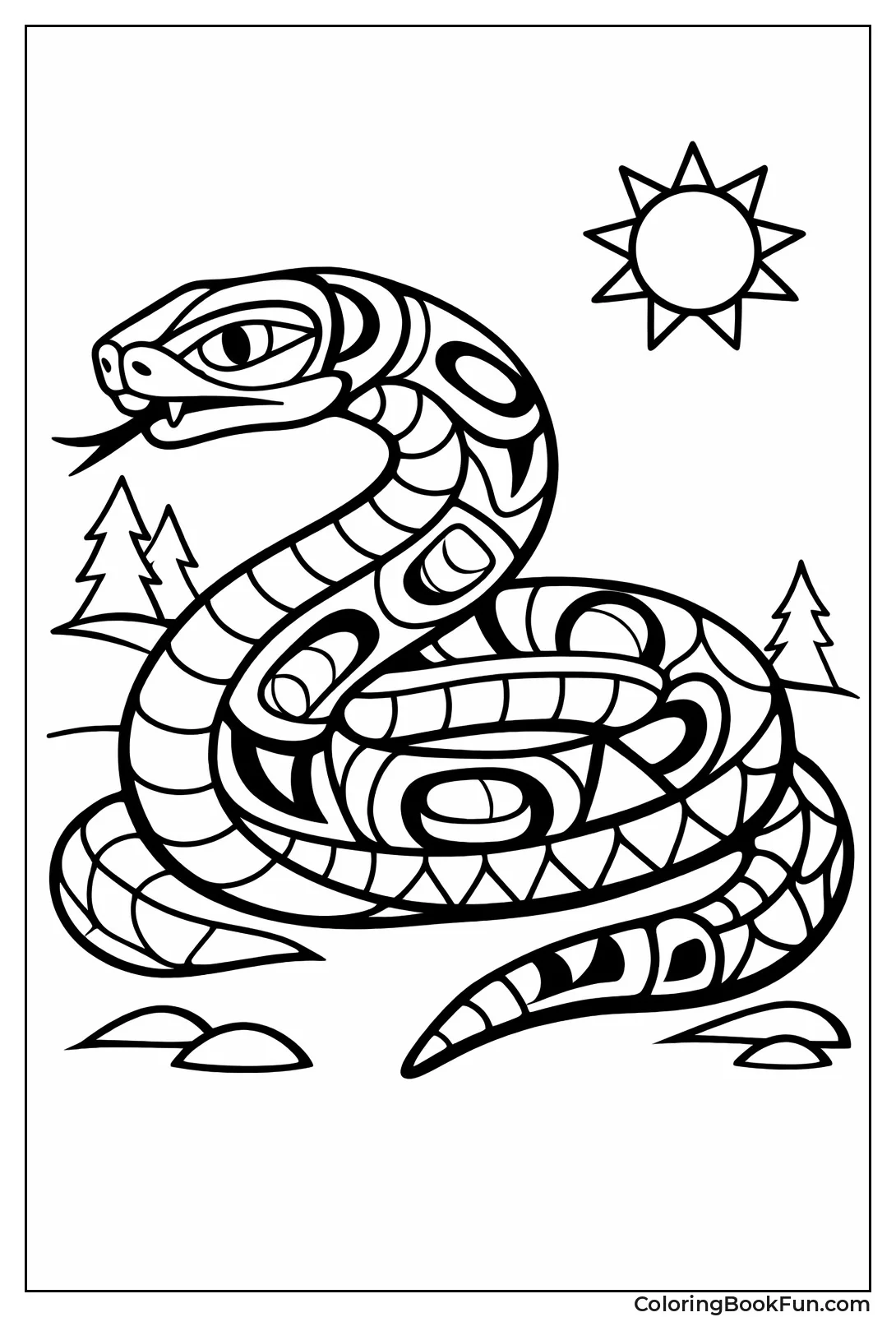 Tribal Art Style Snake