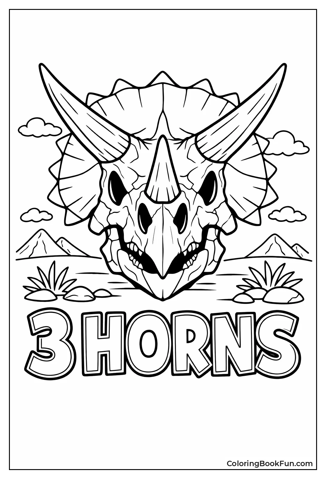 Front View Three Horns