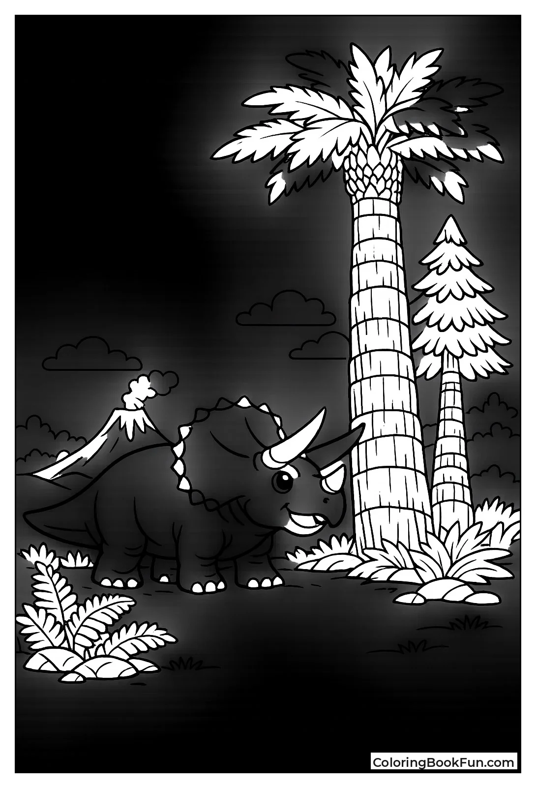 Triceratops Towers over Trees