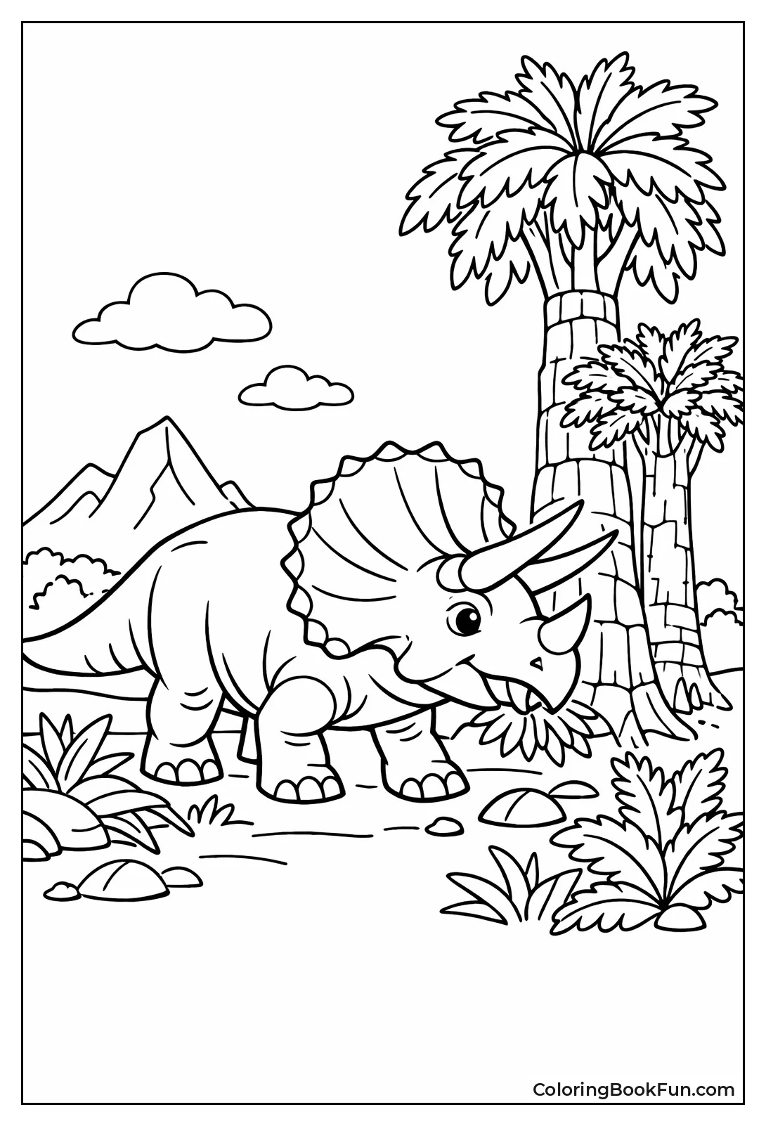 Triceratops Towers over Trees