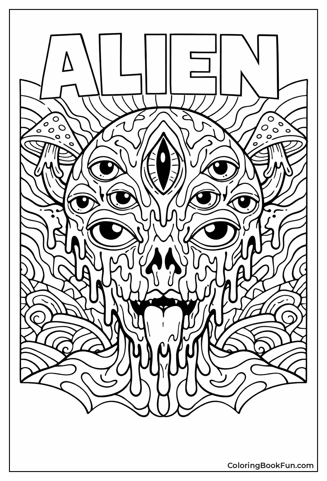 Symmetrical Alien Face