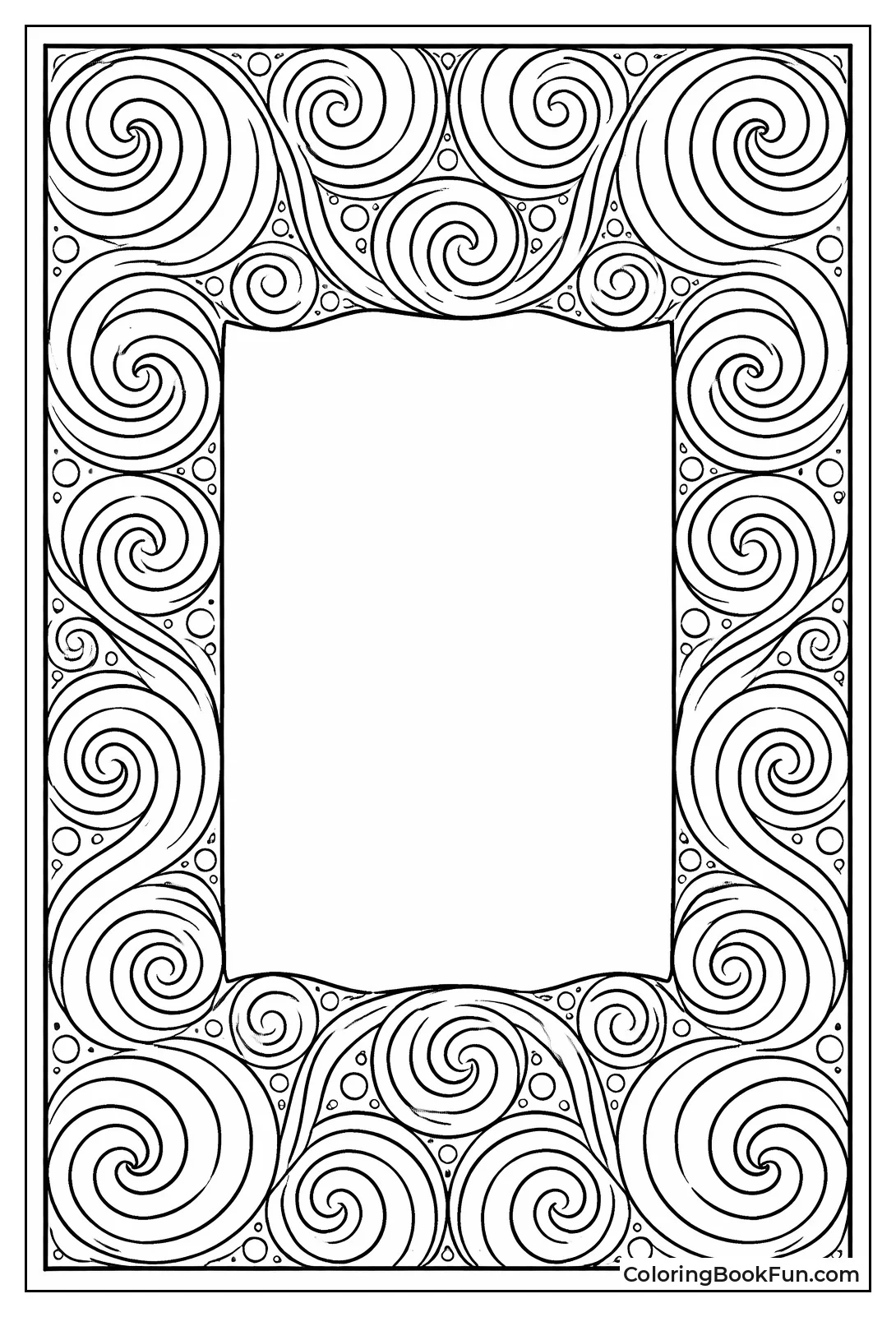 Hypnotic Swirl Border