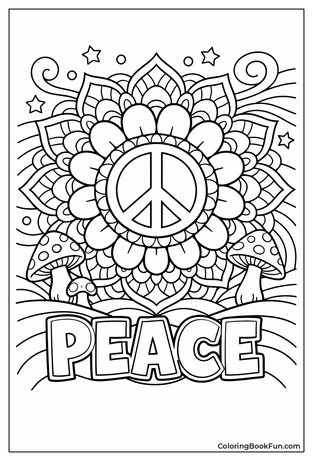 Groovy Peace Flower
