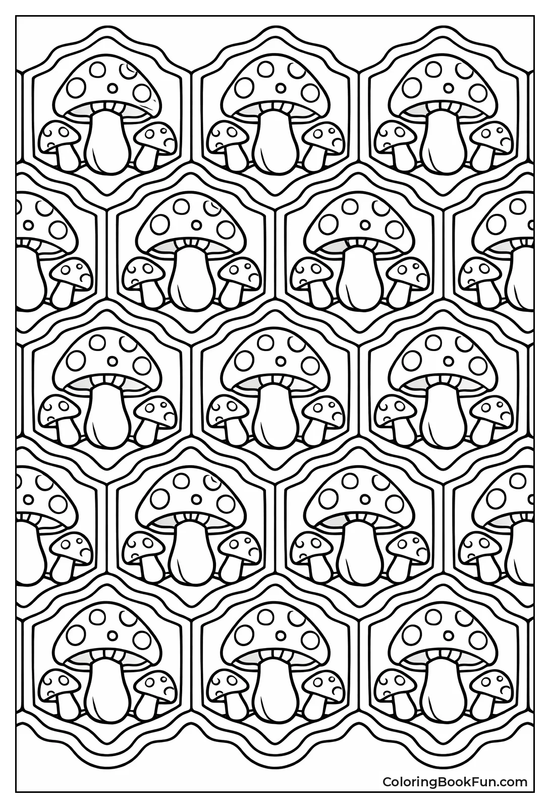 Hexagonal Mushroom Tiles