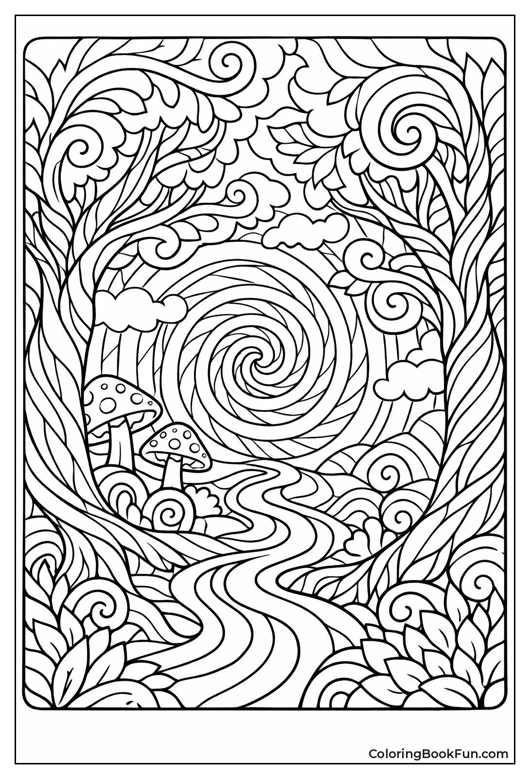 Swirling Nature Forest