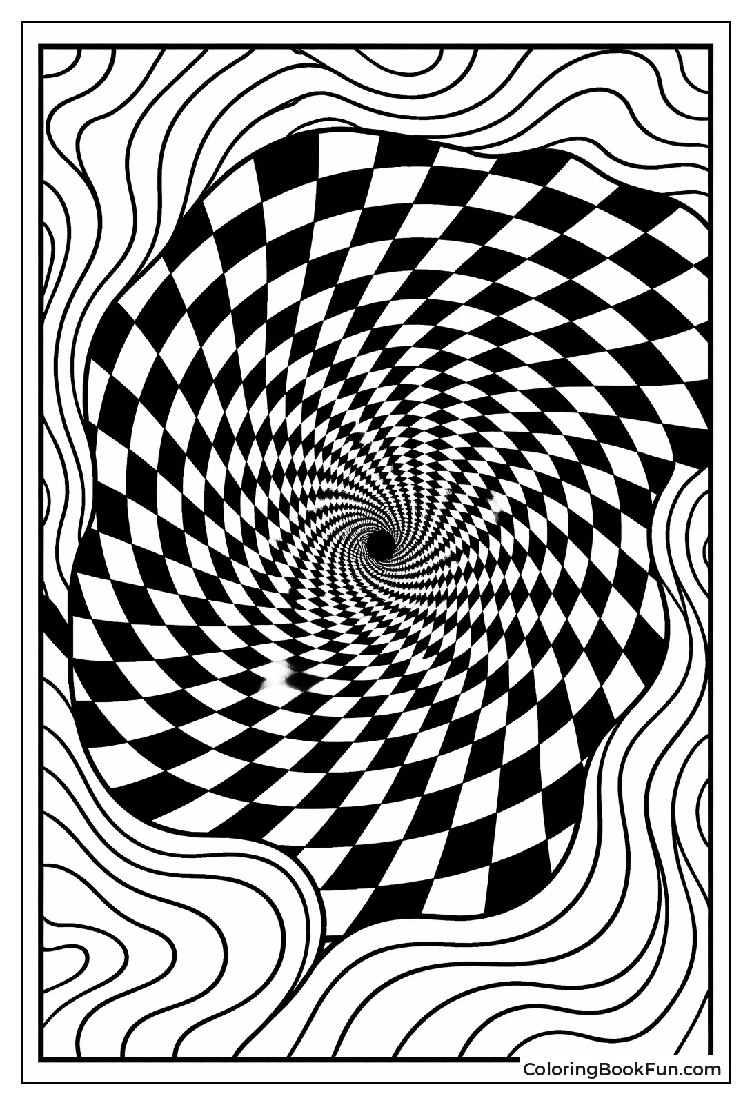 Spinning Op Art Vortex