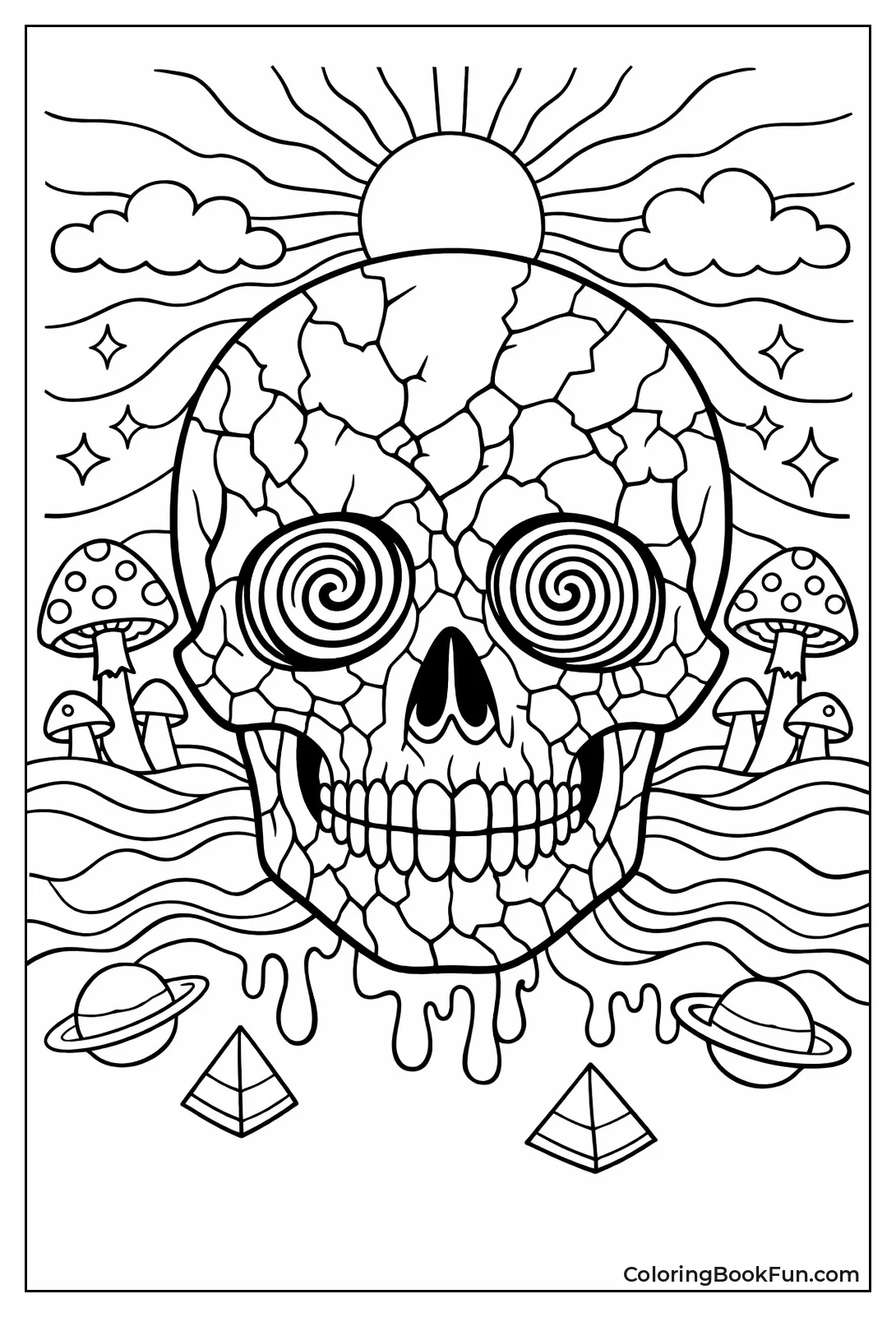 Skull with Hypnotic Eyes