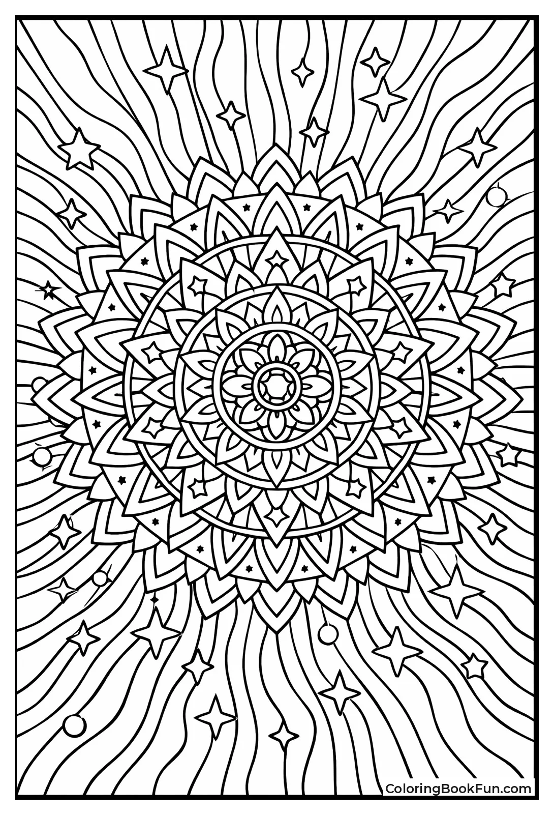 Starry Kaleidoscope Mandala