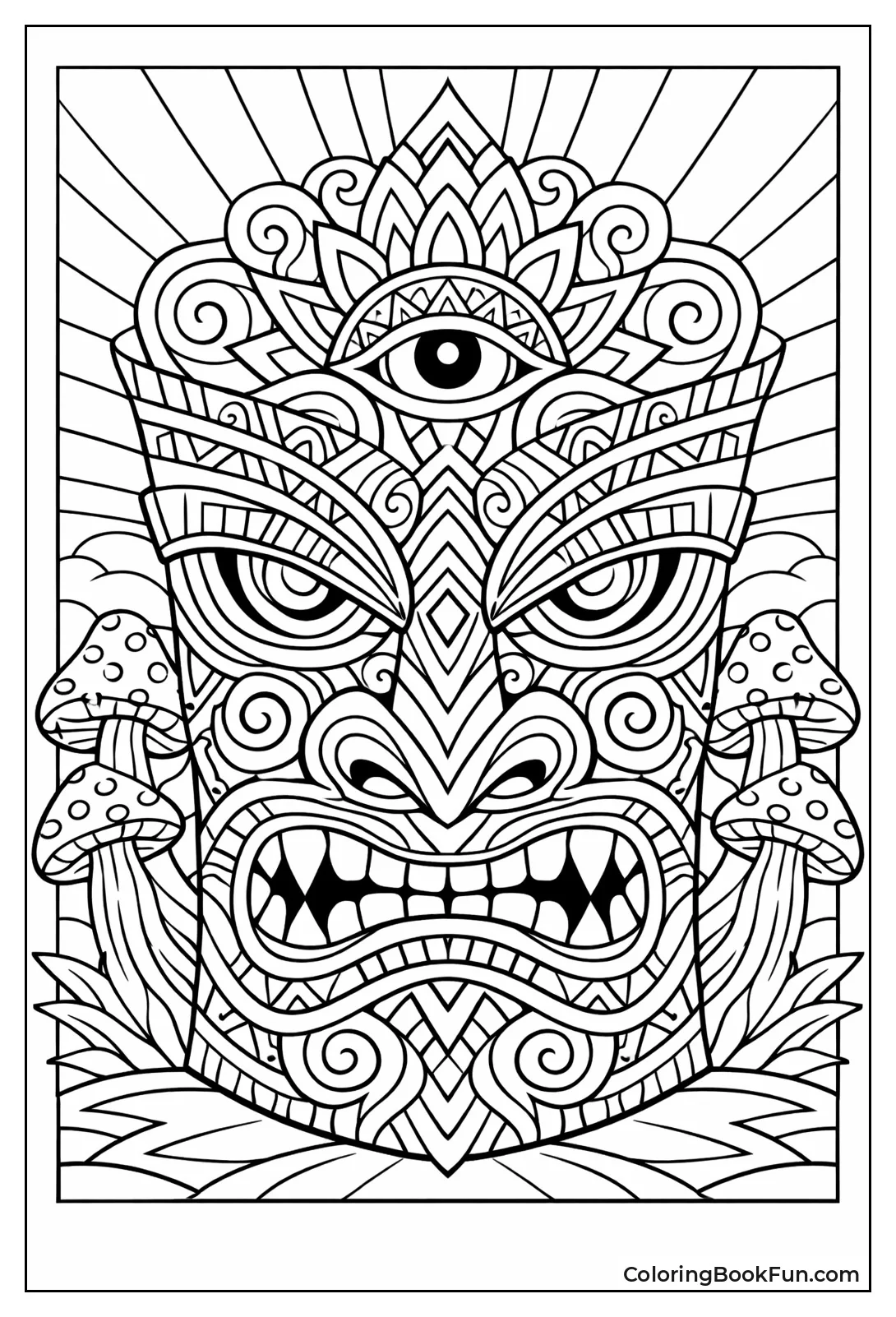Swirling Tribal Mask