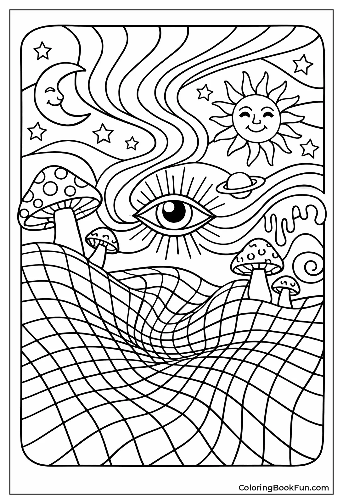 Vaporwave Grid Waves