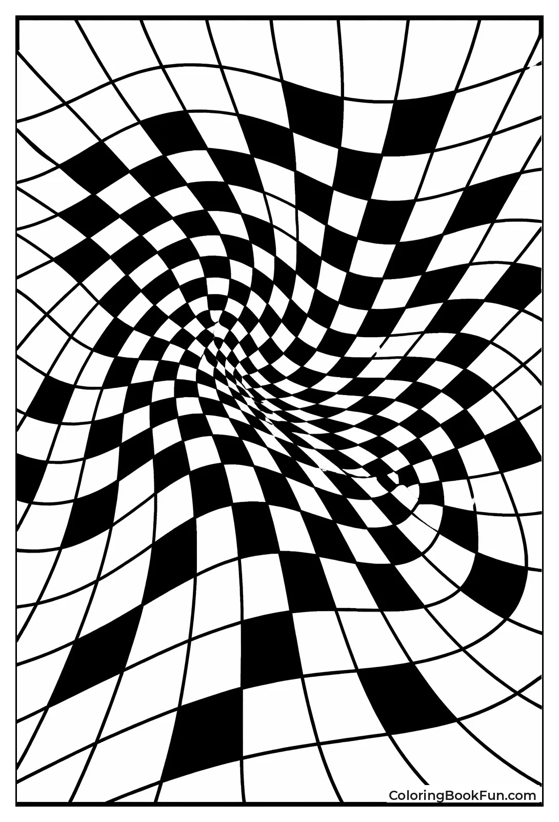 Warped Checkerboard Floor