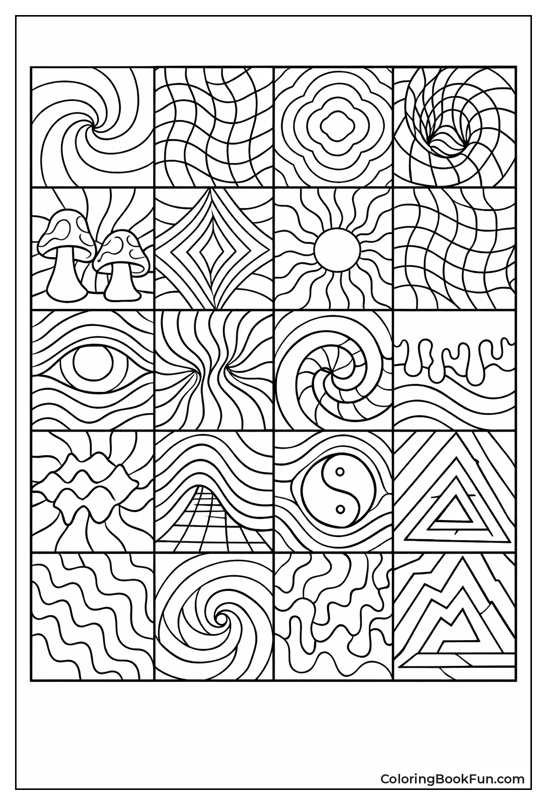 Wavy Geometric Tiles