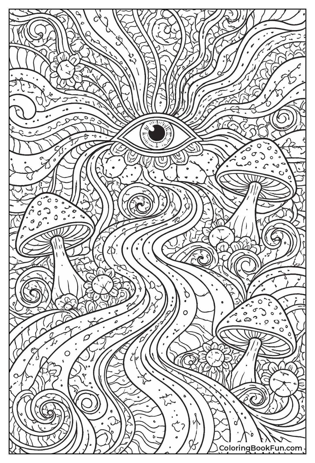 Swirling Zentangle Sections