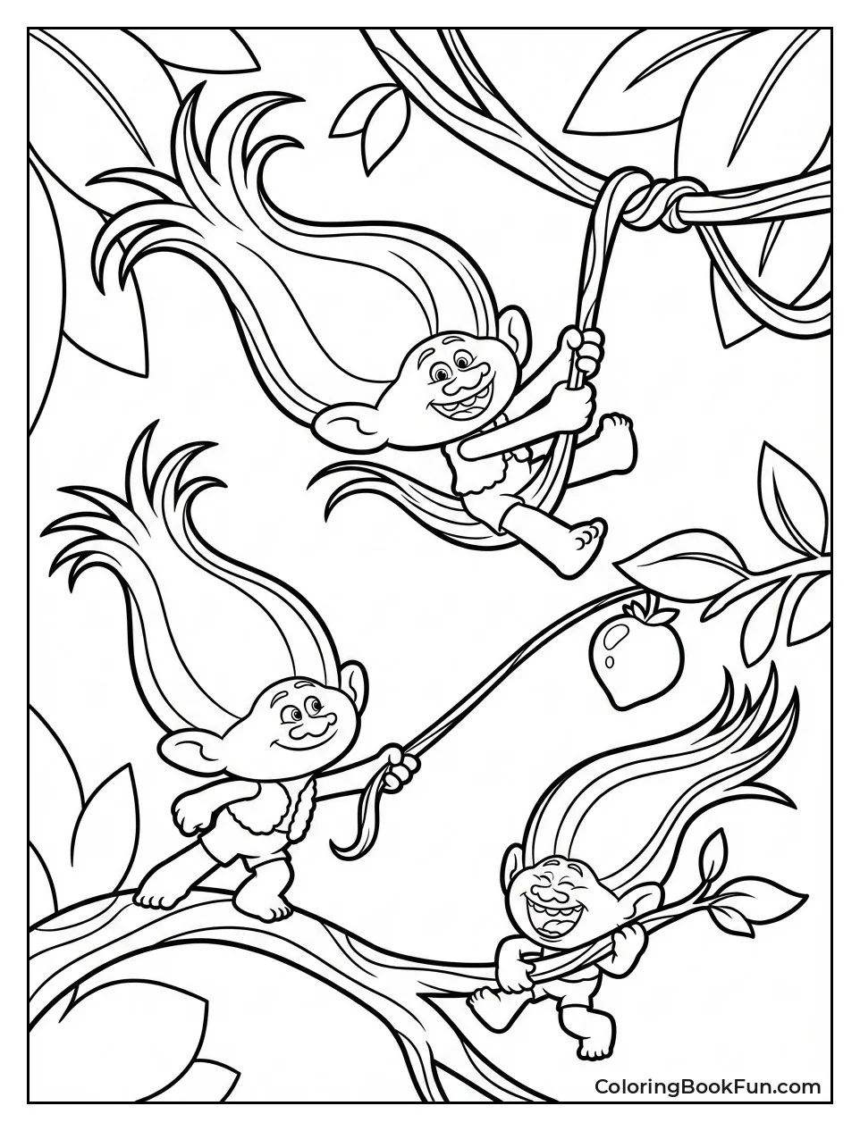 Trolls Practice Hair-Jitsu Swings