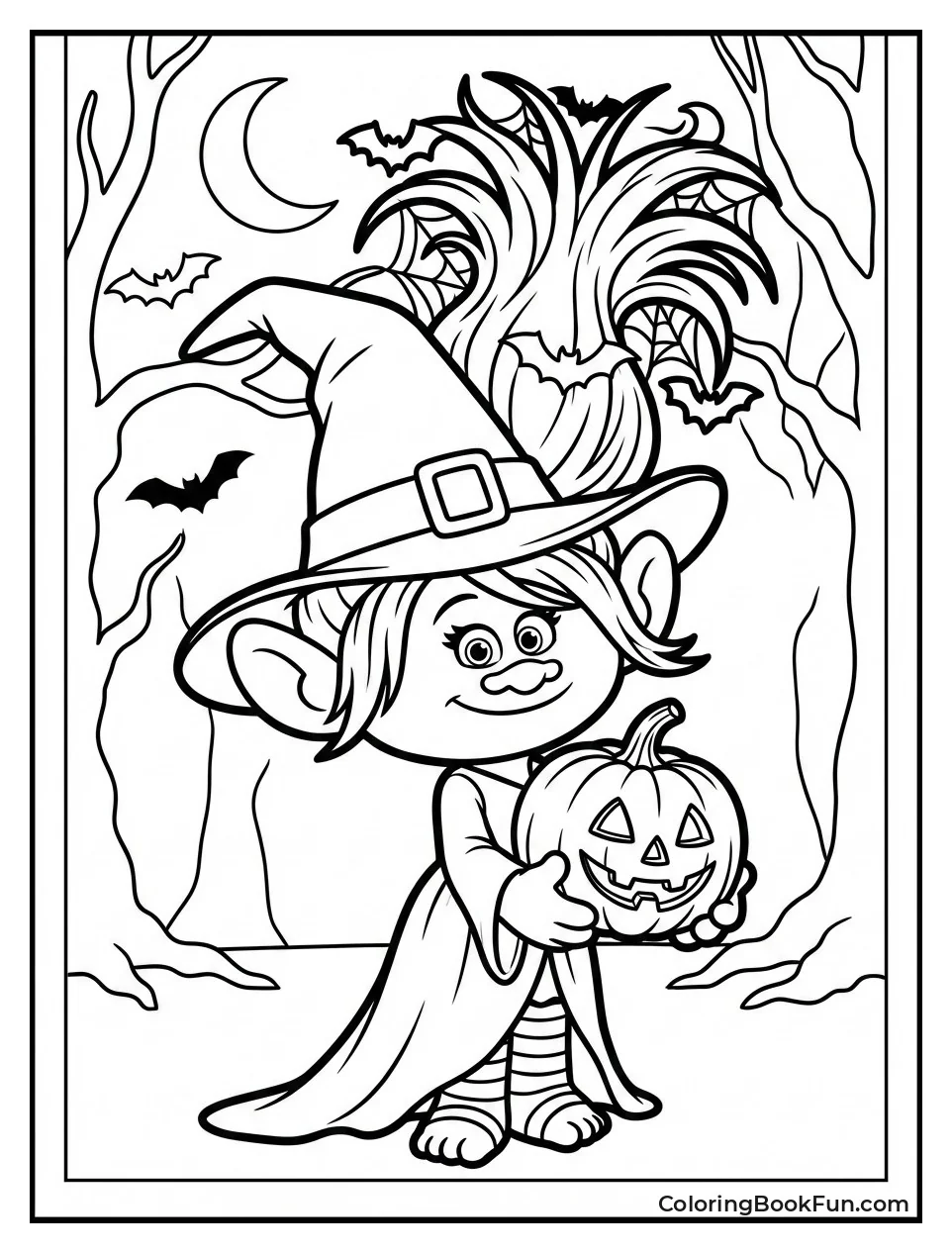 Poppy Wears Witch Costume