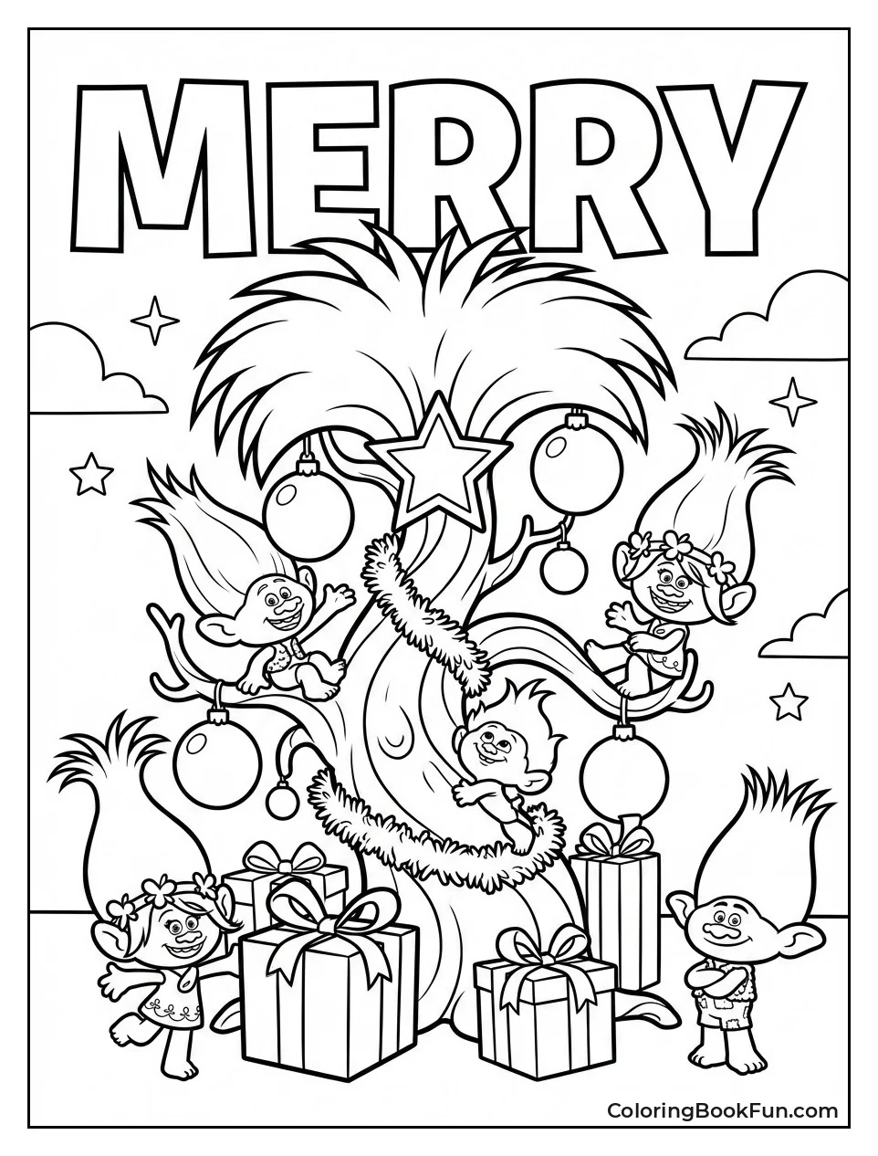 Troll Tree Glows Festive