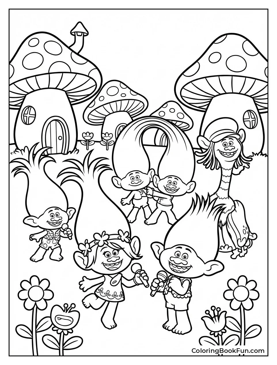 Trolls Dancing in Village