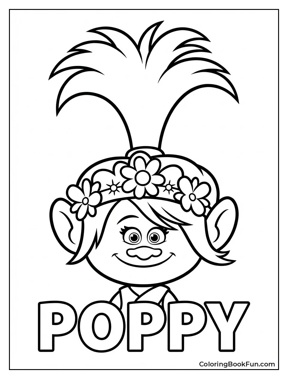 Queen Poppy Wears Flower Crown