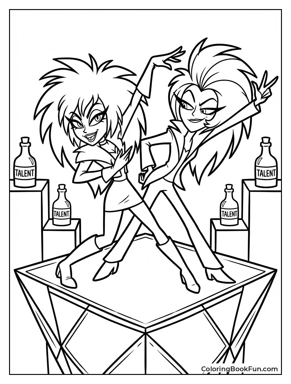 Velvet and Veneer Pose Shiny