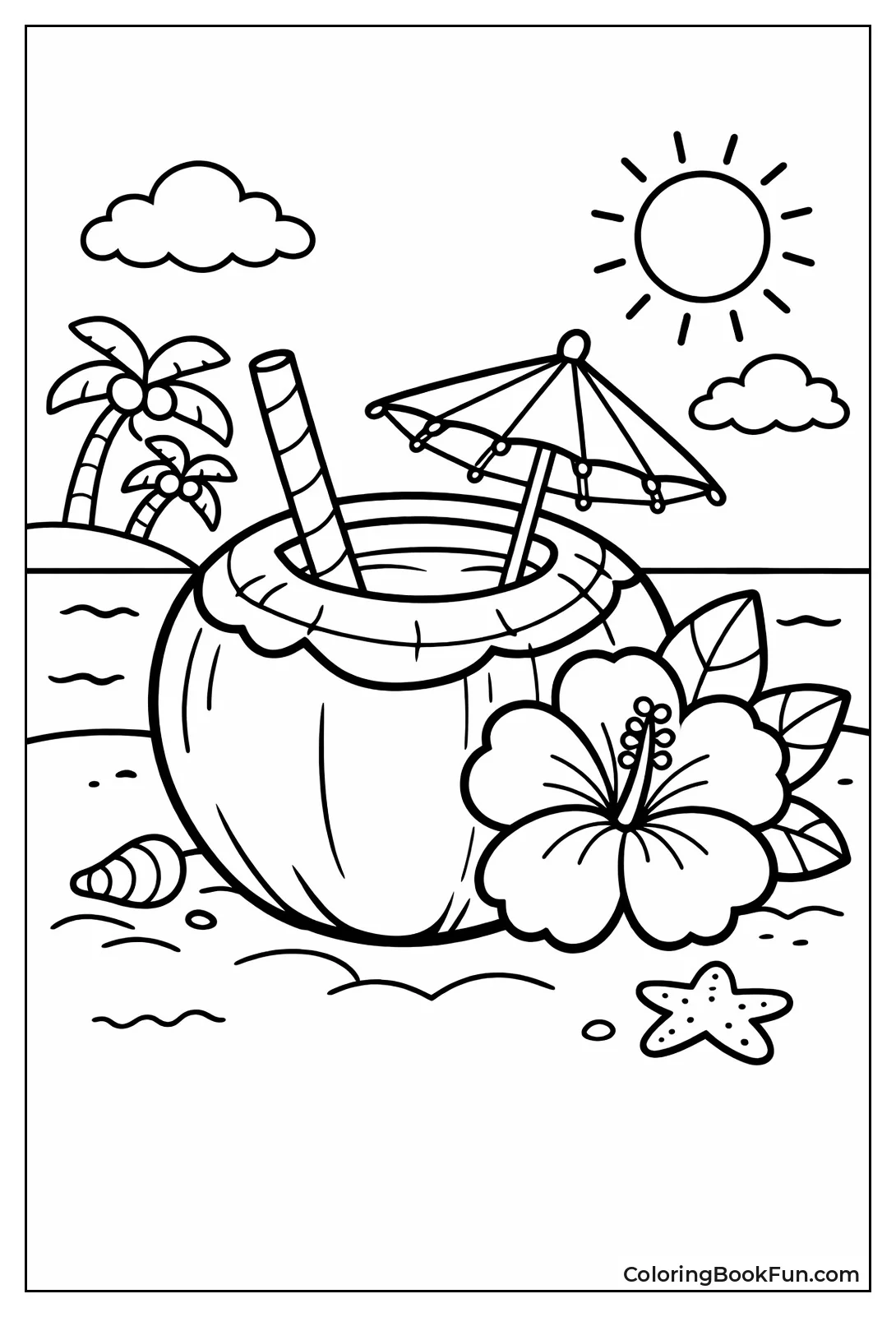 Coconut Drink on Beach