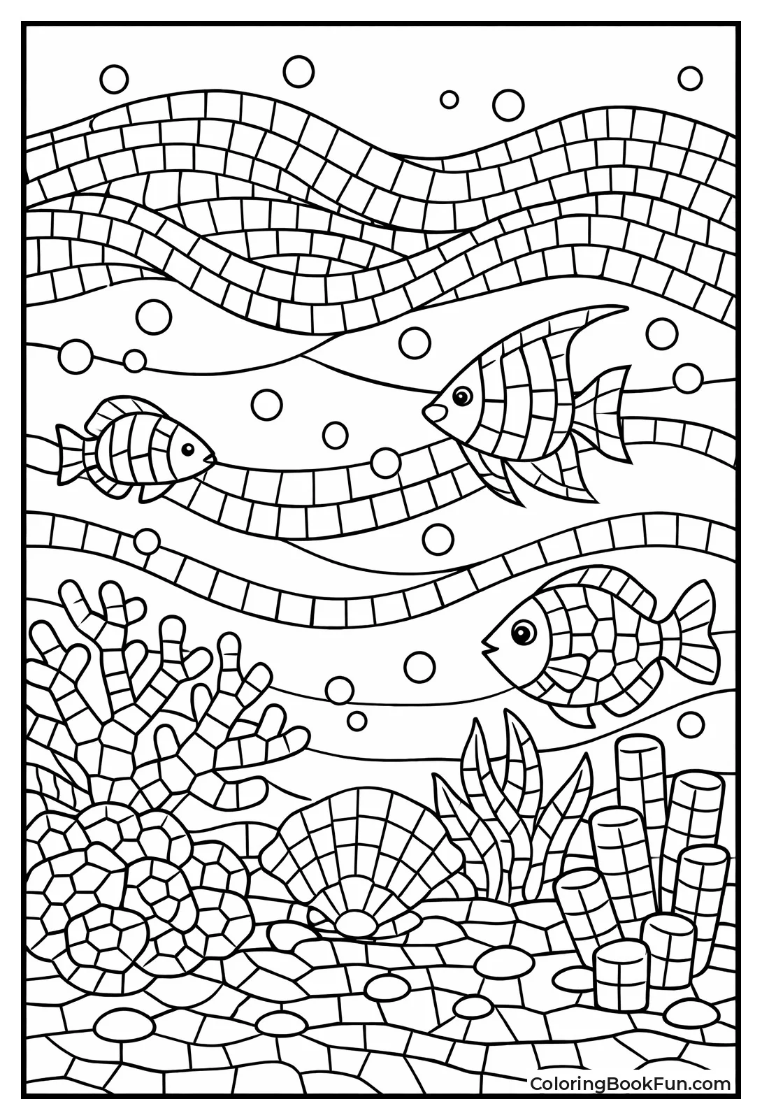 Reef Coral Fish Mosaic