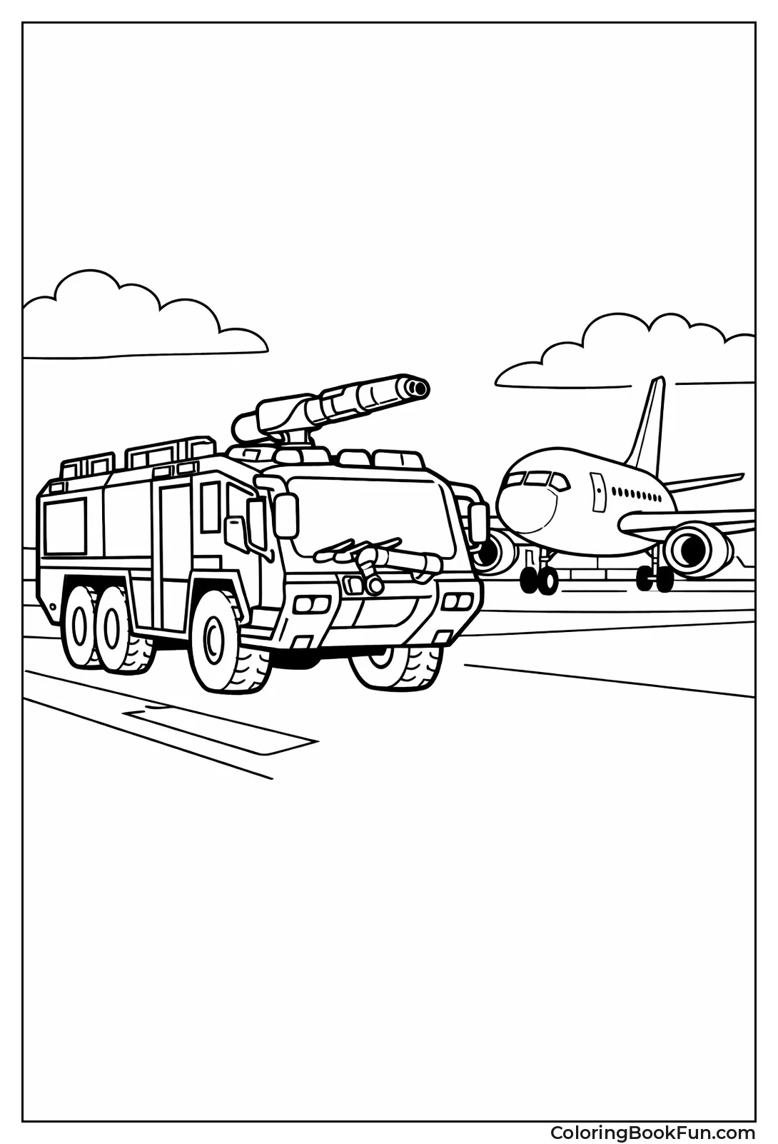 Airport Fire Truck Plane