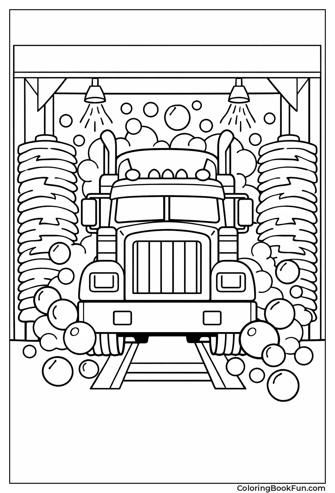 Truck Washes Bubbles Brushes