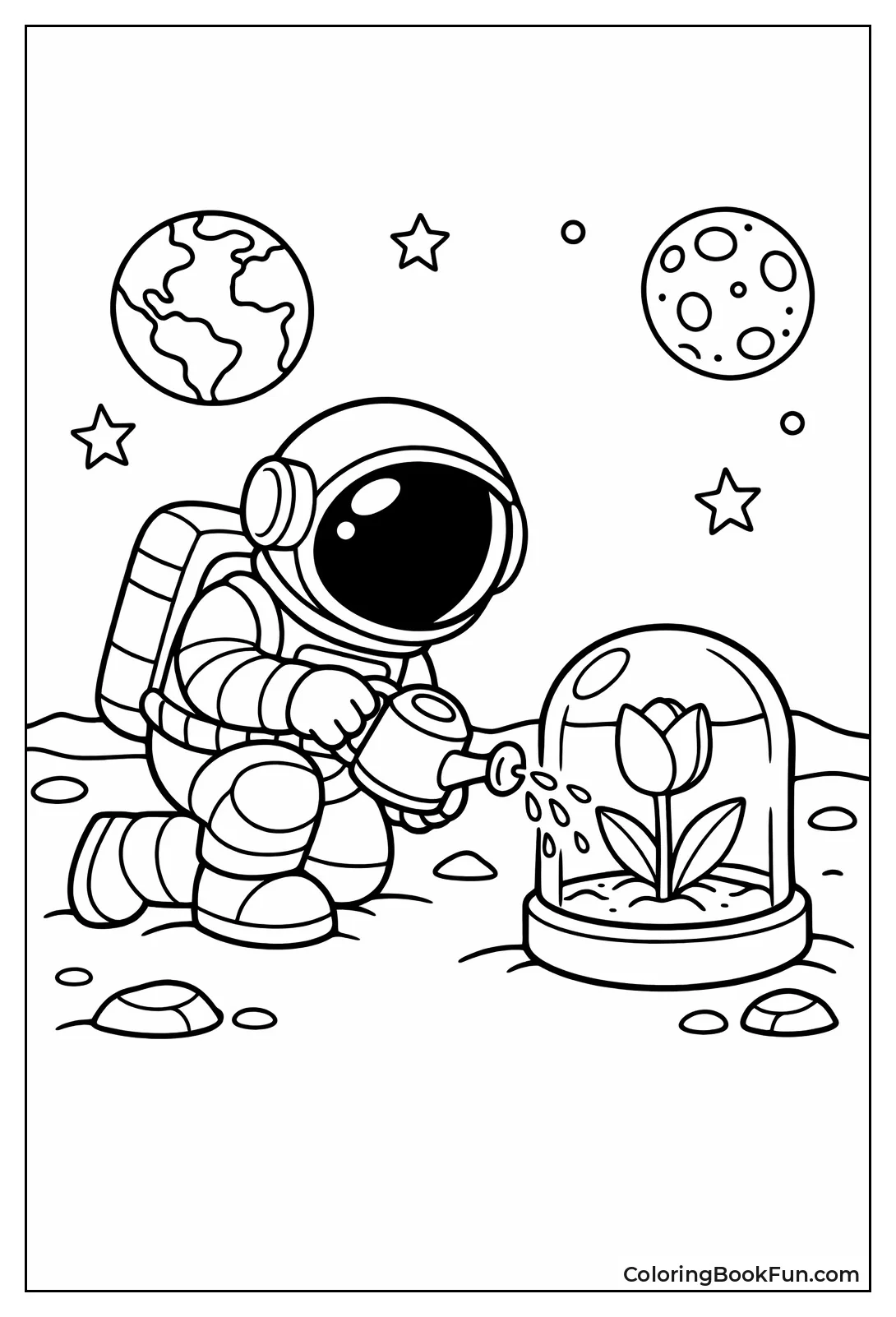 Astronaut Waters Moon Tulip