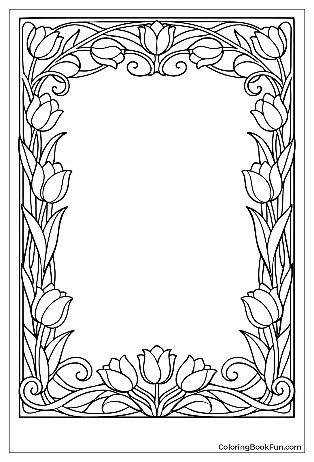 Art Nouveau Tulip Frame