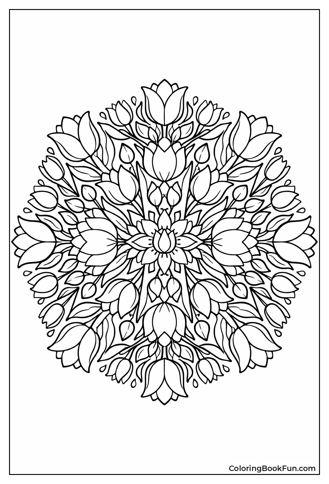 Tulip Mandala Pattern Design