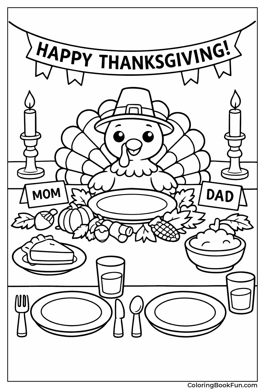 Turkey on Feast Table