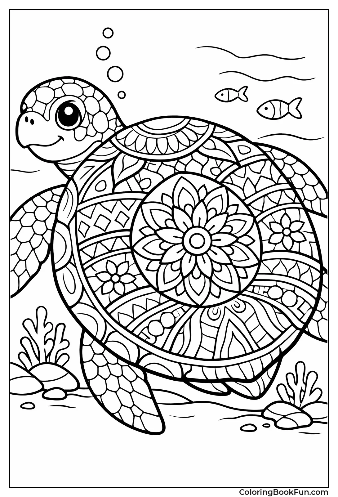 Detailed Turtle Shell Portrait