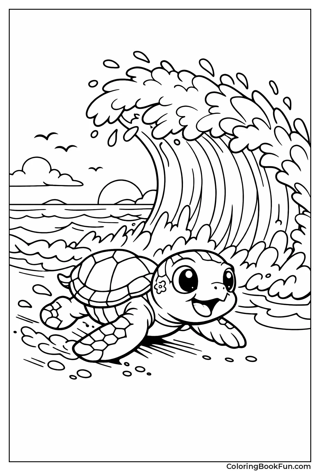 Hatchling Racing to Ocean