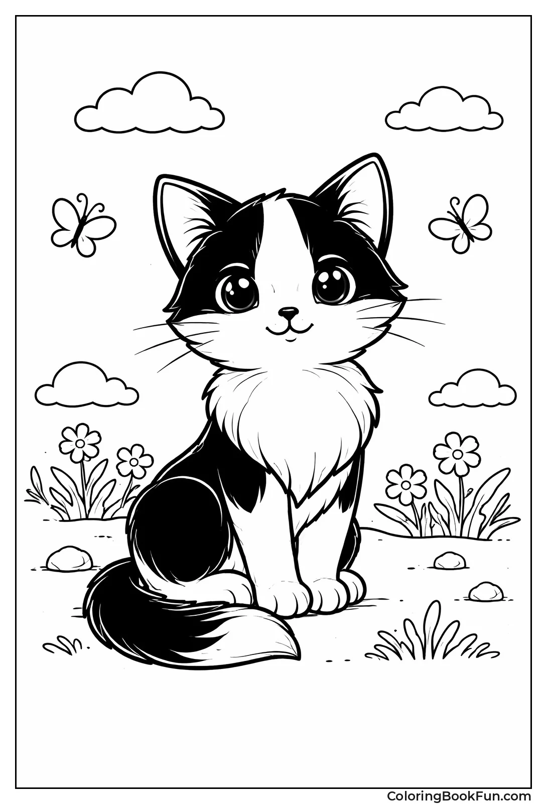 Tuxedo Kitten Portrait