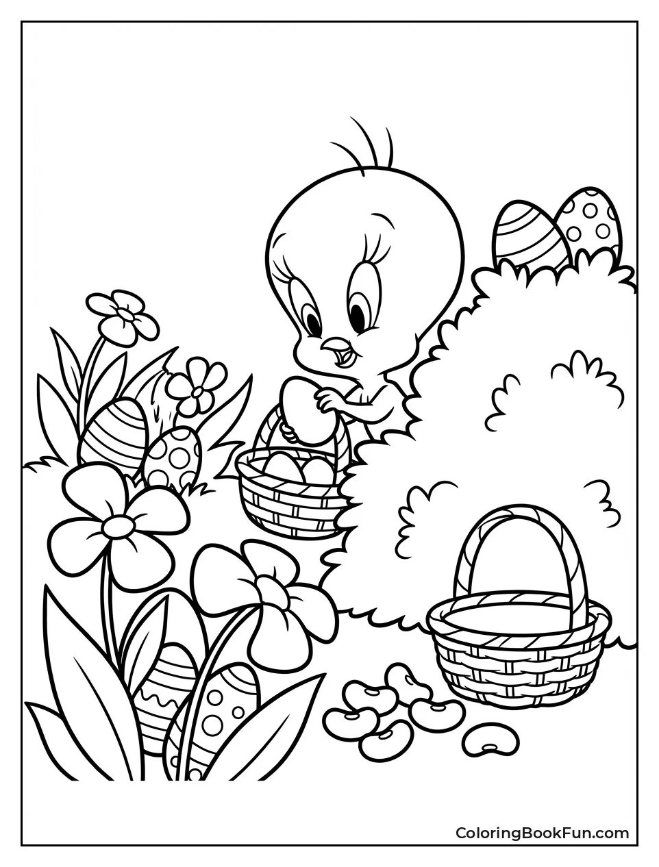 Tweety Hides Easter Eggs