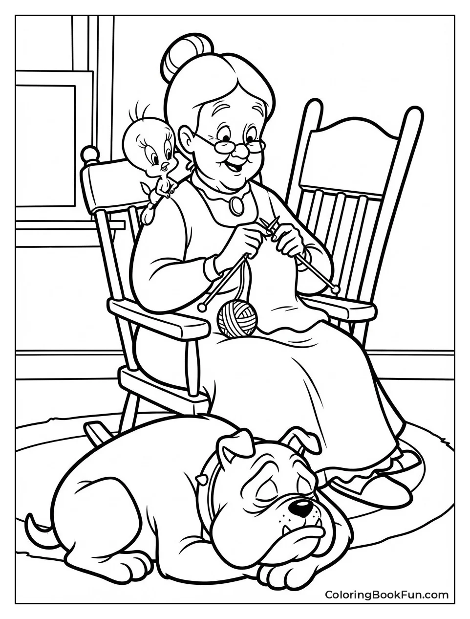 Granny Knits with Tweety