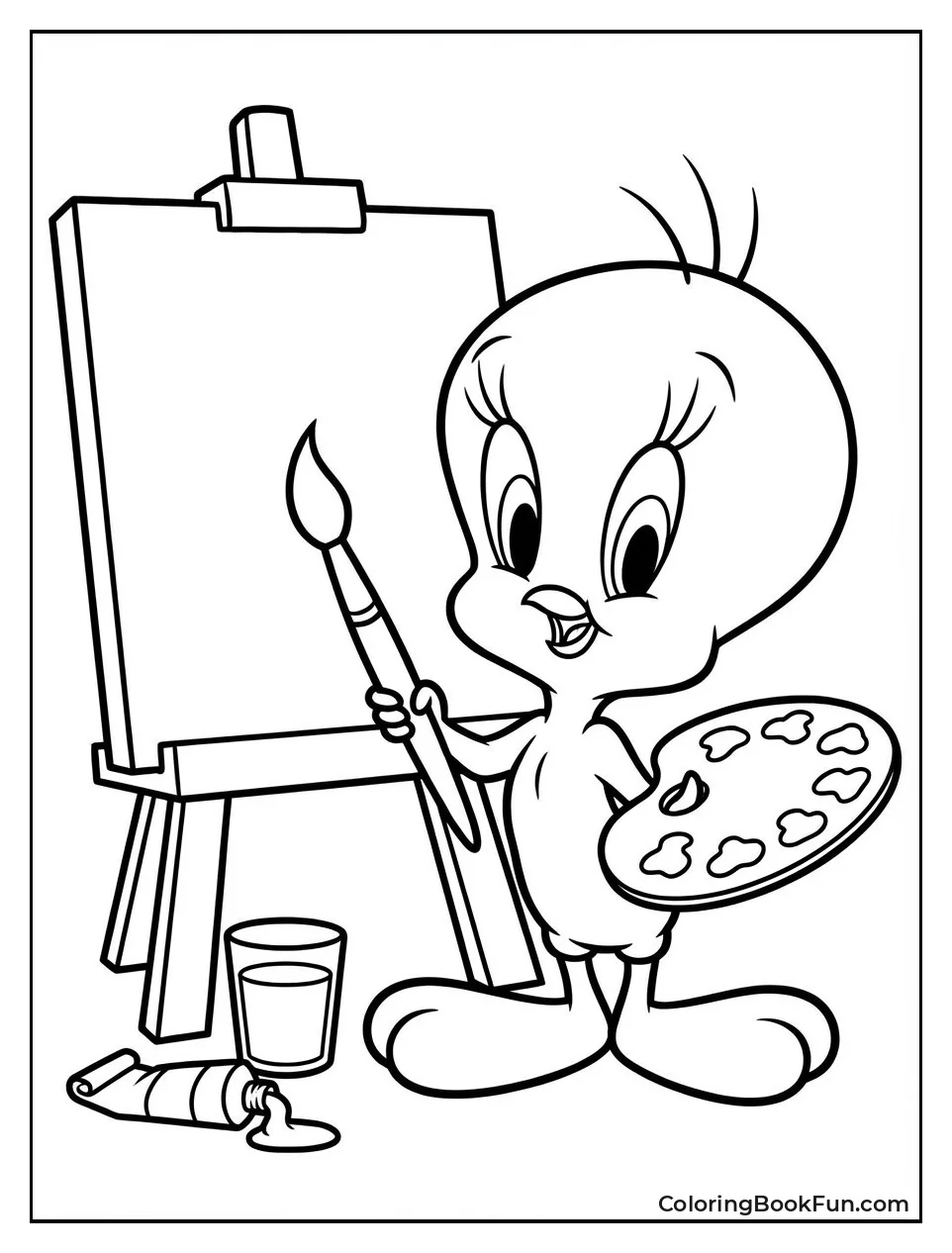 Tweety Paints Picture