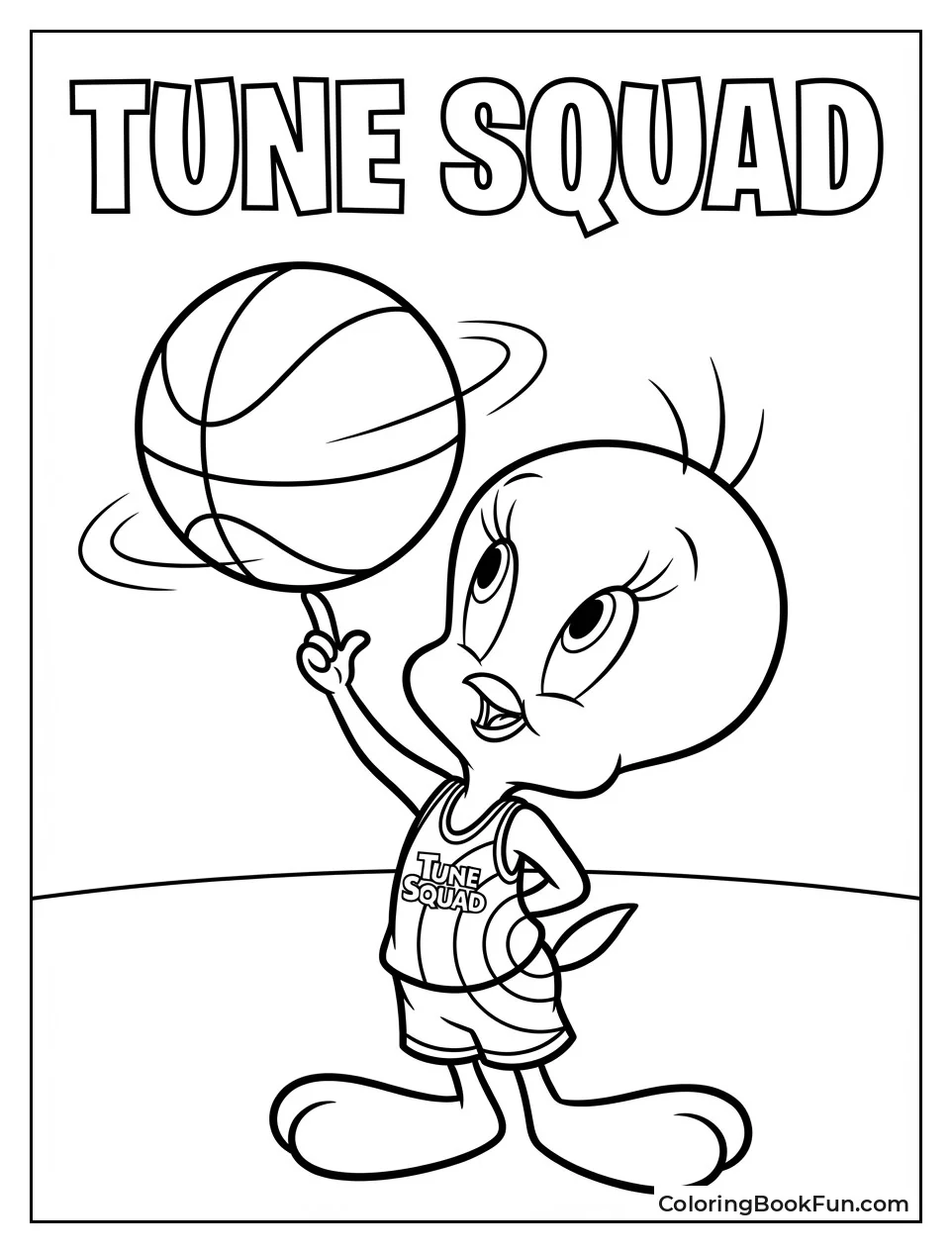 Tweety Spins Basketball