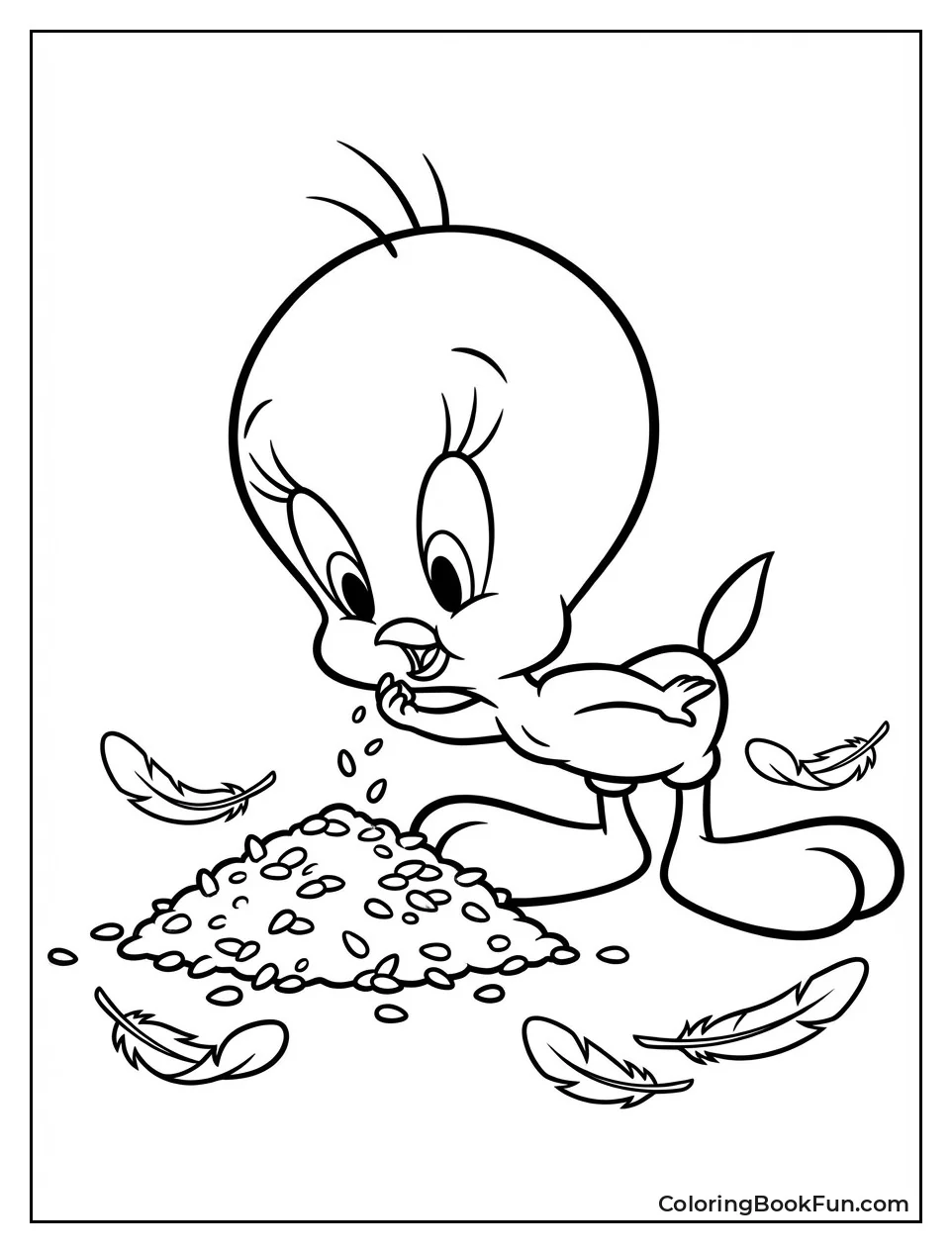 Tweety Pecks at Seeds