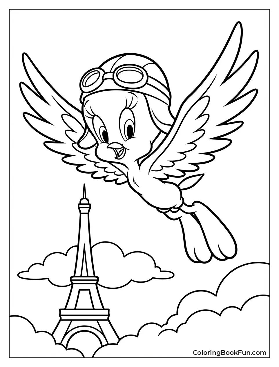 Tweety Flies over Eiffel Tower