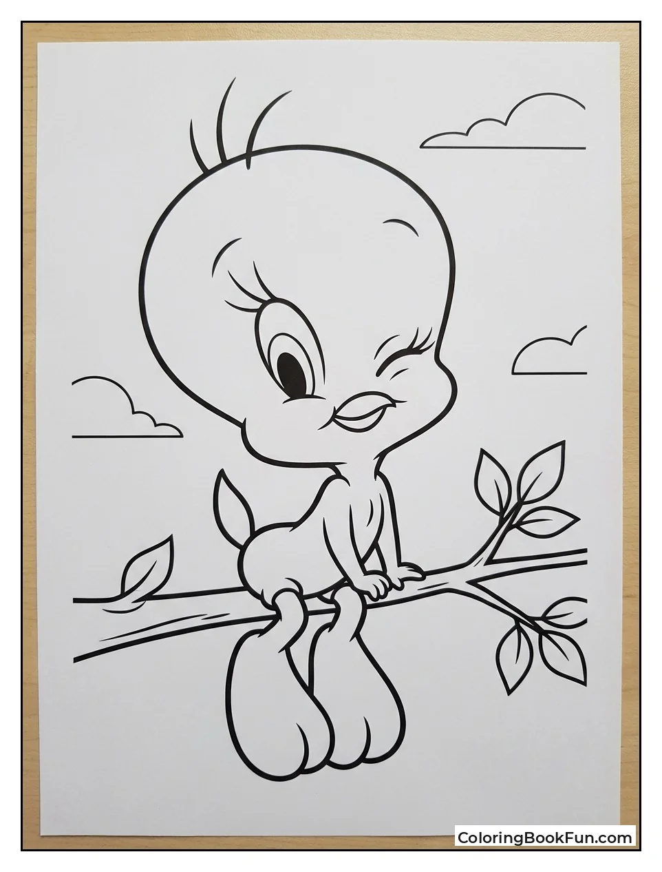 Tweety Winks Mischievously