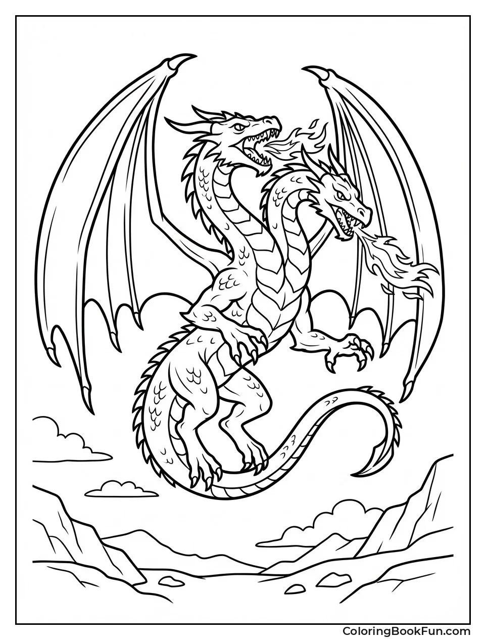 Two-Headed Dragon Ready Fighting