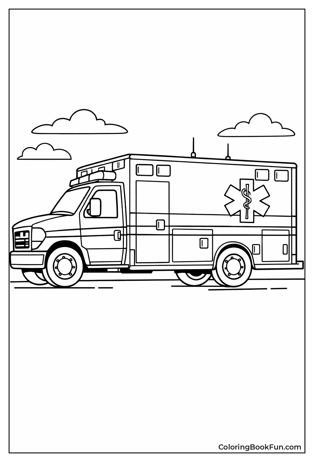 Boxy Ambulance with Lights