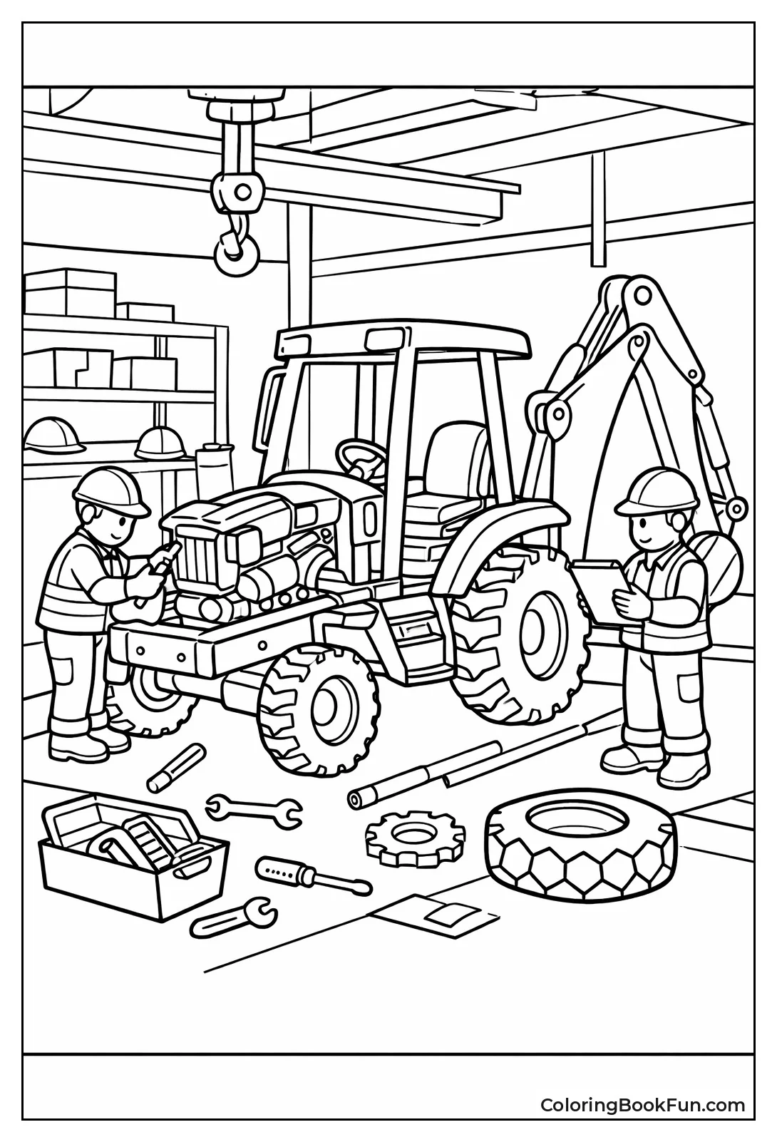 Assembling Backhoe Loader