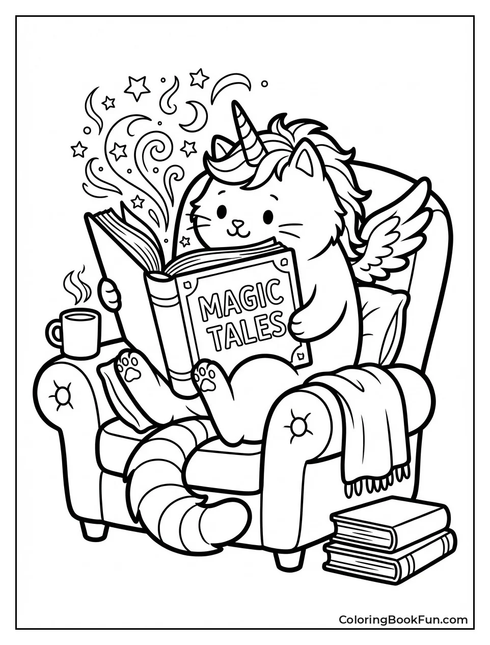 Unicorn Cat Reads Storybook