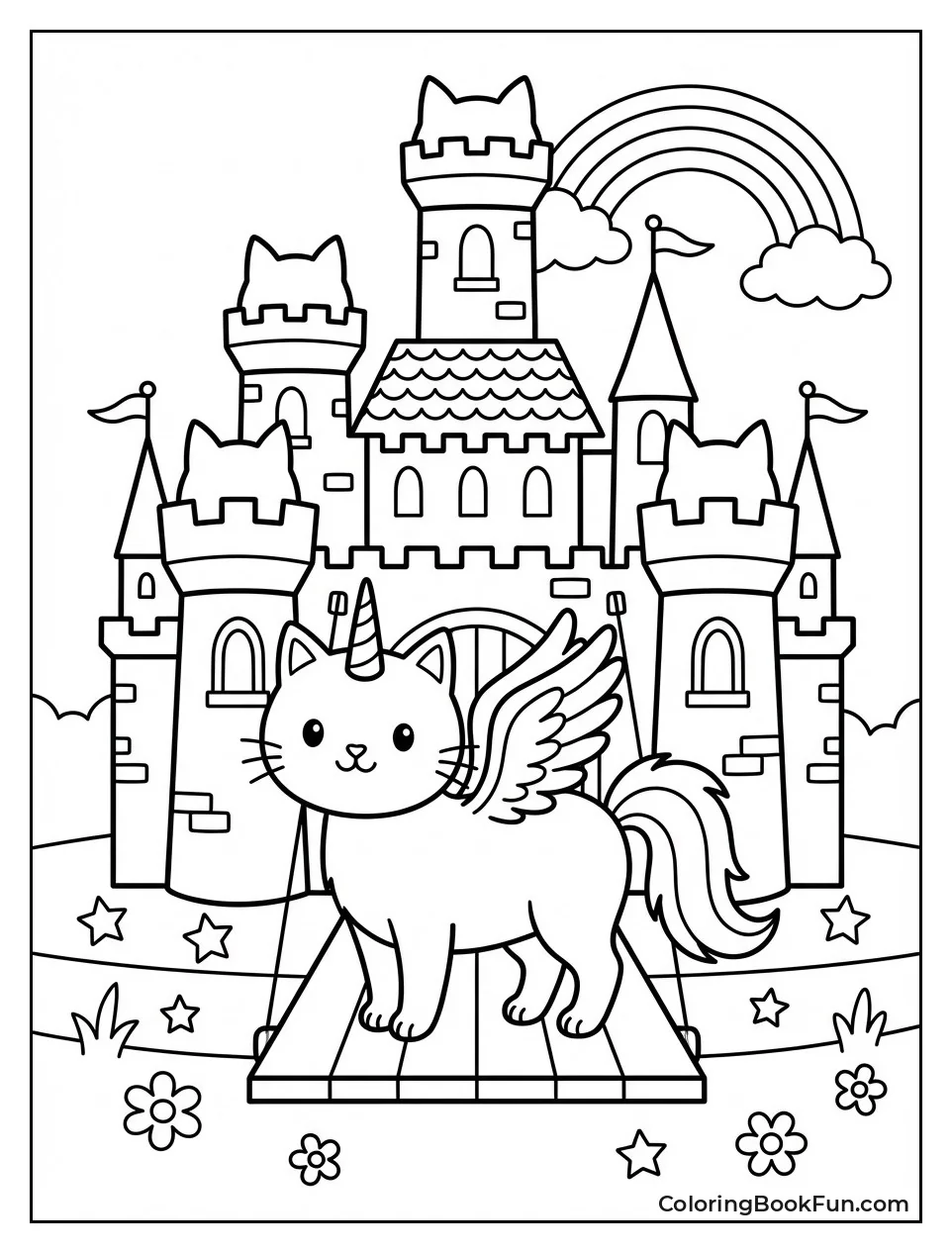Unicorn Cat Guards Ear Castle